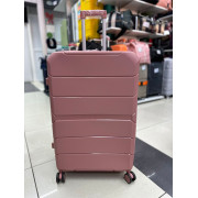 Чемодан 28 дюймов Toprano розовый с расширением из полипропилена