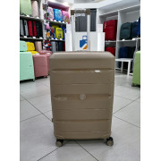 Чемодан 28 дюймов Travel Bon бежевый с расширением из полипропилена