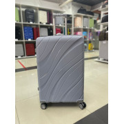 Чемодан 28 дюймов Travel Fashion Wave светло-серый с расширением из полипропилена