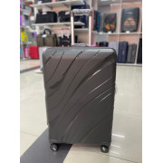 Чемодан 28 дюймов Travel Fashion Wave темно-серый из полипропилена