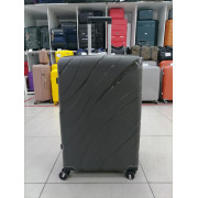 Чемодан 28 дюймов Travel Fashion Wave темно-серый с расширением из полипропилена