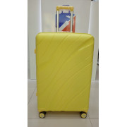 Чемодан 28 дюймов Travel Fashion Wave желтый с расширением из полипропилена