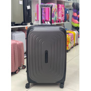 Чемодан 28 дюймов W.zckiss Oval темно-серый с расширением из полипропилена