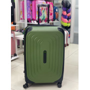 Чемодан 28 дюймов W.zckiss Oval зеленый с расширением из полипропилена