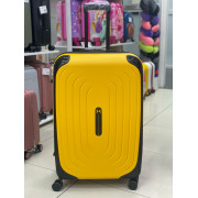 Чемодан 28 дюймов W.zckiss Oval желтый с расширением из полипропилена