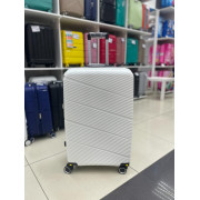 Чемодан 28 дюймов Weima белый с расширением из полипропилена