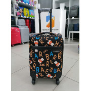 Чемодан экокожа LD "Bear" 20 дюймов черный (ручная кладь)