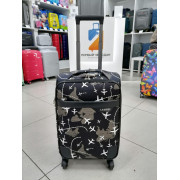 Чемодан экокожа LD "Самолеты" 20 дюймов (ручная кладь)