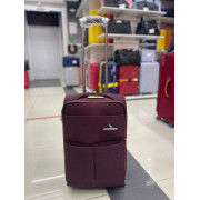 Чемодан тканевый Kangaroo 20 дюймов, 3-х колёсный, красный (ручная кладь)