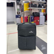 Чемодан тканевый Kangaroo 20 дюймов, 3-х колёсный, темно-зеленый (ручная кладь)