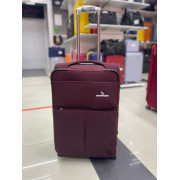 Чемодан тканевый Kangaroo 24 дюйма, 3-х колёсный, красный