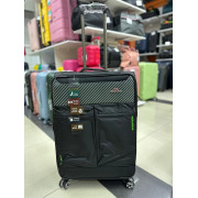 Чемодан тканевый Mironpan 24 дюймов черный (м61)