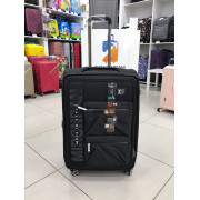 Чемодан тканевый Mironpan 26 дюймов черный (м59)