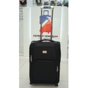 Чемодан тканевый Qiand 20 дюймов, 3-х колёсный, черный (ручная кладь)