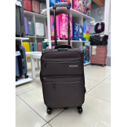 Чемодан тканевый Ruiqiroo (5 колёс) 20 дюймов, коричневый (ручная кладь)