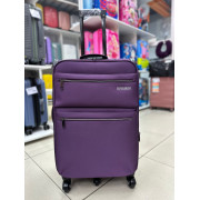 Чемодан тканевый Ruiqiroo (5 колёс) 24 дюйма, фиолетовый