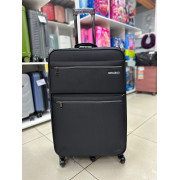 Чемодан тканевый Ruiqiroo (5 колёс) 28 дюймов, черный