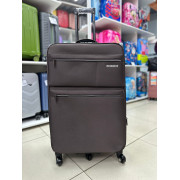 Чемодан тканевый Ruiqiroo (5 колёс) 28 дюймов, коричневый