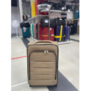 Чемодан тканевый Travel 20 дюймов, 3-х колёсный, бежевый (ручная кладь)