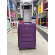 Чемодан тканевый Travel 20 дюймов, 3-х колёсный, фиолетовый (ручная кладь)