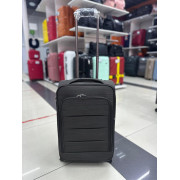 Чемодан тканевый Travel 20 дюймов, 3-х колёсный, коричневый (ручная кладь)