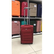 Чемодан тканевый Travel 20 дюймов, 3-х колёсный, красный (ручная кладь)