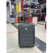 Чемодан тканевый Travel 20 дюймов, 3-х колёсный, серый (ручная кладь)