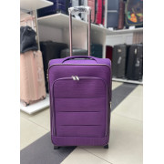 Чемодан тканевый Travel 24 дюйма, 3-х колёсный, фиолетовый