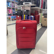 Чемодан тканевый Travel 24 дюйма, 3-х колёсный, красный