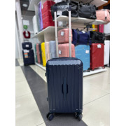 Чемодан-транк 20 дюймов Box синий из поликарбоната (ручная кладь)