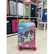 Детский чемодан на колёсах "Единорог" мигающий, размер 20 дюймов