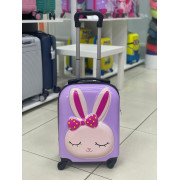 Детский чемодан на колёсах "Заяц фиолетовый", размер 16 дюймов