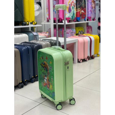 Детский чемодан "Cole Dude" зеленый, переливающийся рисунок, размер 20 дюймов