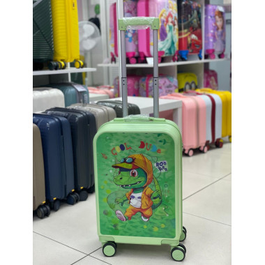 Детский чемодан "Cole Dude" зеленый, переливающийся рисунок, размер 20 дюймов