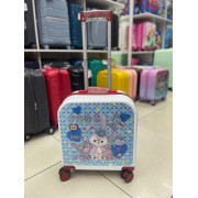 Детский чемодан "Кролик StellaLou" переливающийся рисунок, размер 16 дюймов