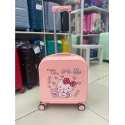 Детский розовый чемодан "Hello kitty", размер 16 дюймов