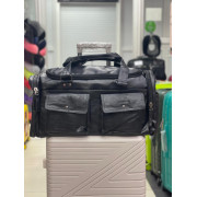 Дорожная сумка из экокожи черная (арт. 67541)