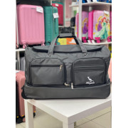 Дорожная сумка на колёсах "Kengulu standard" L серая