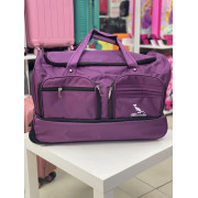 Дорожная сумка на колёсах "Kengulu standard" M фиолетовая