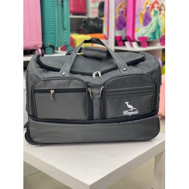 Дорожная сумка на колёсах "Kengulu standard" M серая