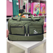 Дорожная сумка на колёсах "Kengulu standard" M зеленая