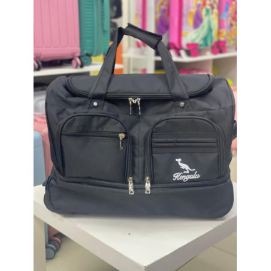 Дорожная сумка на колёсах "Kengulu standard" S черная