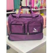 Дорожная сумка на колёсах "Kengulu standard" S фиолетовая