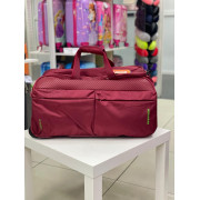 Дорожная сумка на колёсах "Mironpan" M бордовая (М21)