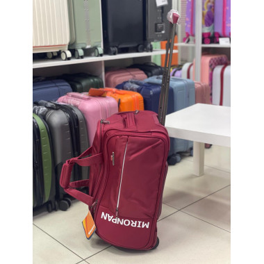 Дорожная сумка на колёсах "Mironpan" S+ бордовая (М18)