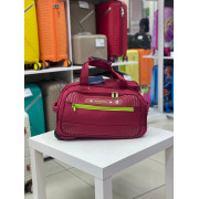 Дорожная сумка на колёсах "Mironpan" S бордовая (M19)