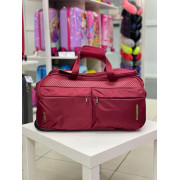 Дорожная сумка на колёсах "Mironpan" S+ бордовая (М21)